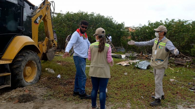 1709 metros de tierra que habían sido invadidos, fueron recuperados por el Distritos de Cartagena