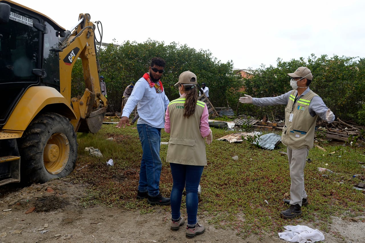1709 metros de tierra que habían sido invadidos, fueron recuperados por el Distritos de Cartagena