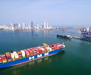 Hyundai Hope el portacontenedores más grande que llega a Cartagrna