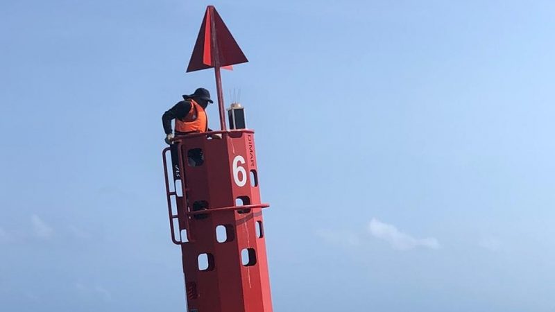 La  señalización marítima del archipiélago de San Andrés,culmina satisfactoriamente por la Dimar.