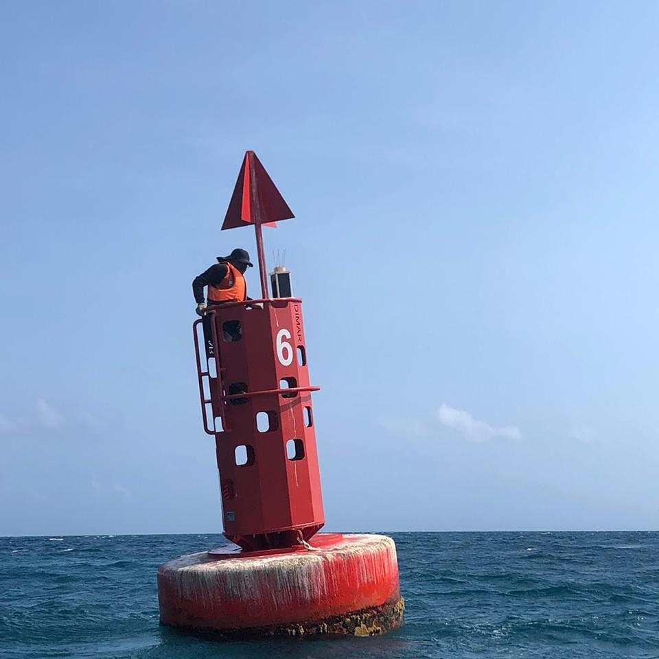 La  señalización marítima del archipiélago de San Andrés,culmina satisfactoriamente por la Dimar.