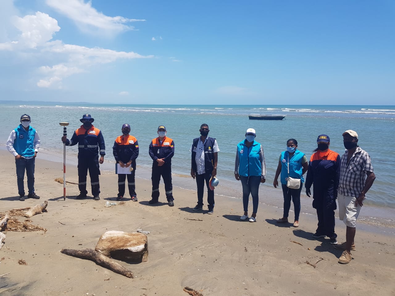 Dimar  inspecciona a playas con vocación turística en el departamento de Bolívar.