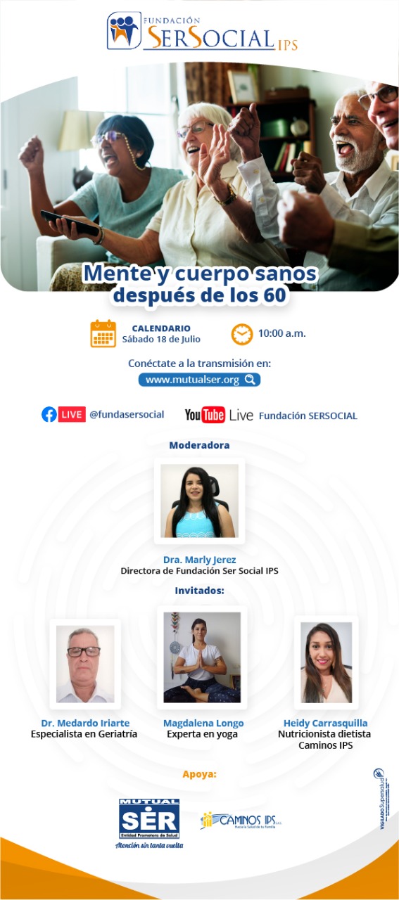 Fundación Sersocial y MutualSer EPS fomentan estilos de vida saludables para  adultos mayores.