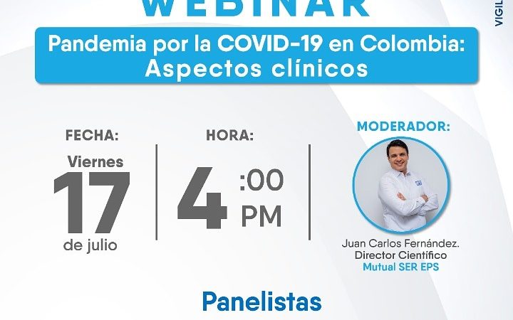Mutual Ser te invita a su webinar «Pandemia por la covid-19 en Colombia: Aspectos clínicos»