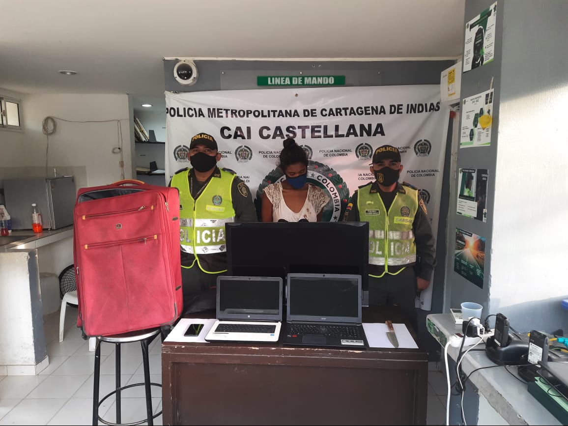 Alias la «araña» quedó atrapada infraganti en la red de la Policía Metropolitana.