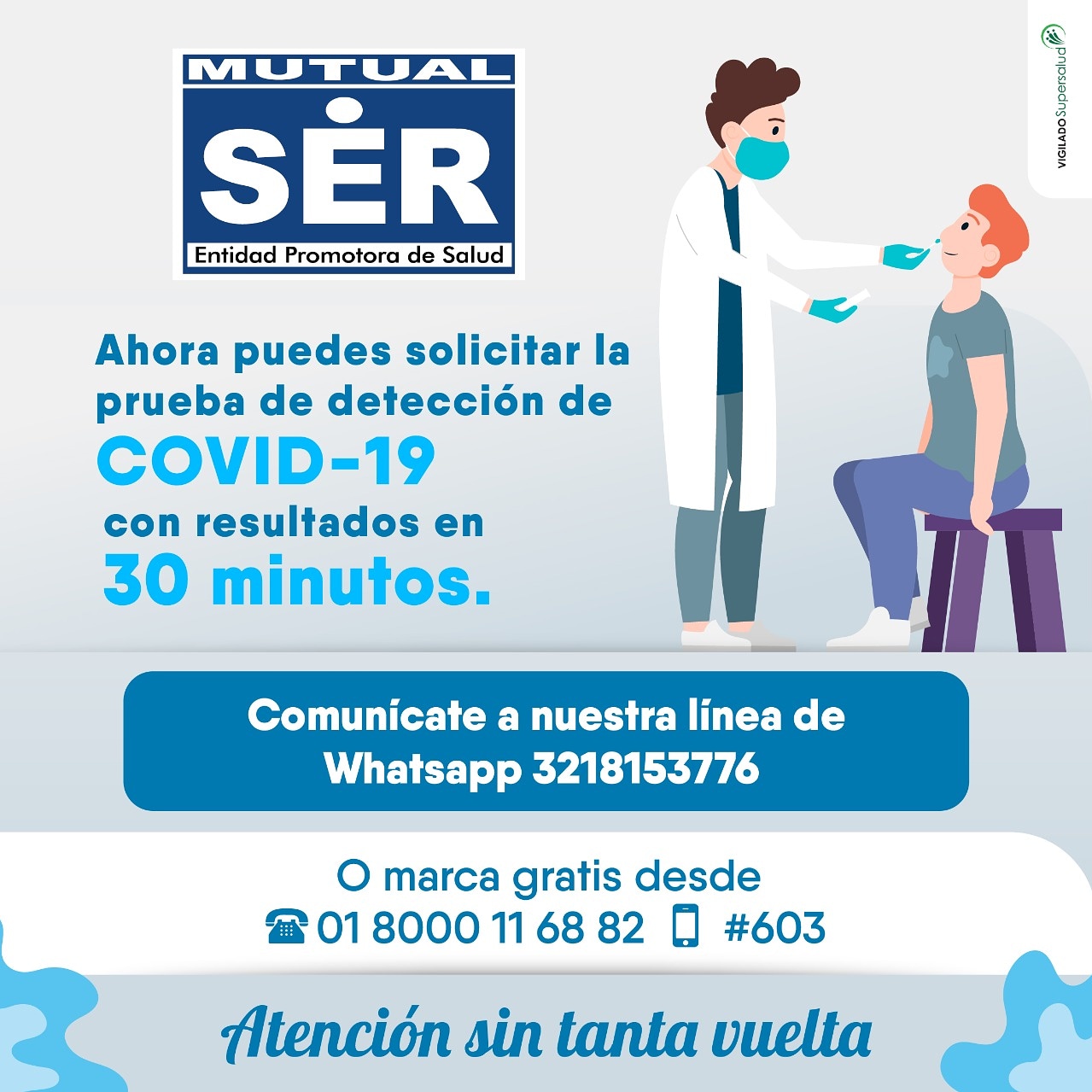 Mutual Ser invita a sus afiliados si tienen síntomas de covid-19 solicitar prueba