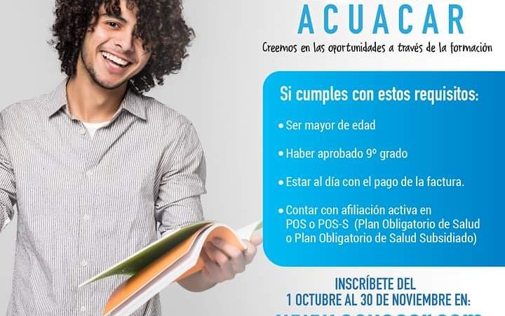 10 jóvenes de estratos 1 y 2 serian becados por Aguas de Cartagena a través de una convocatoria.