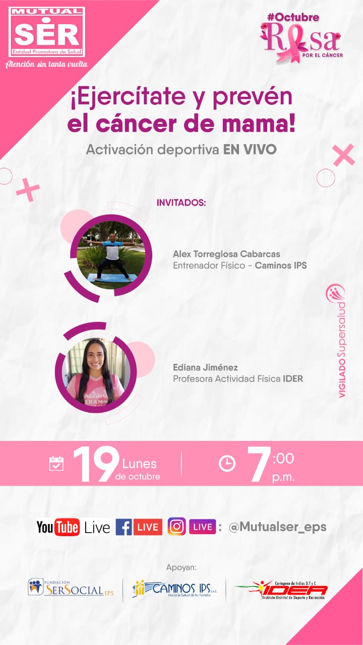 El ejercicio físico previene el cáncer, hazlo por tu vida.