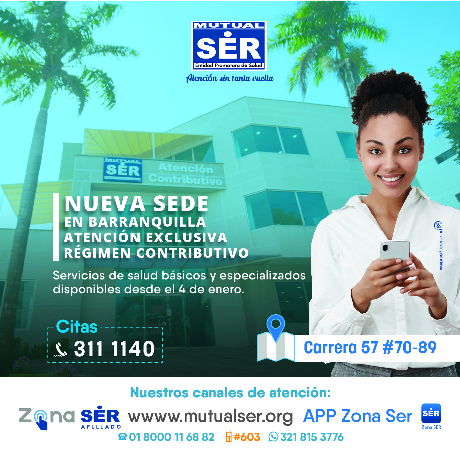 Para atención exclusiva del régimen contributivo MutualSer EPS abre nueva sede en Barranquilla, 20 mil usuarios serán atendidos.
