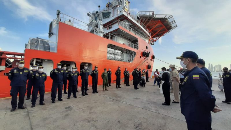 buque ARC «Caribe» zarpó desde Cartagena con más de 100 toneladas de ayudas para San Andrés y Providencia