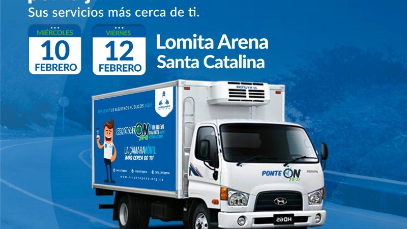 Se inicia en firme actividad de la cámara móvil, oficina rodante de la cámara de comercio de cartagena.