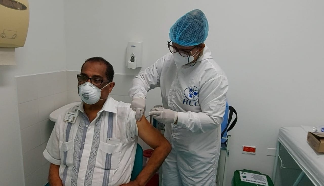 Hospital Universitario del Caribe comenzó aplicación de segunda dosis contra el Covid.