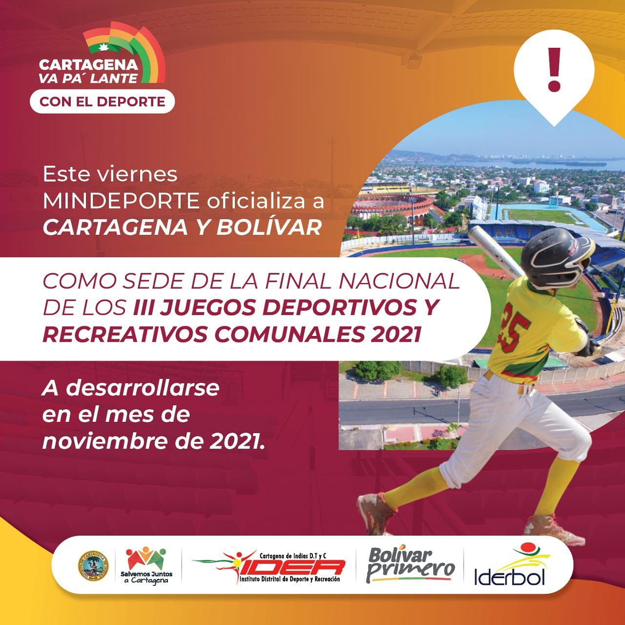 Final de los III juegos deportivos y recreativos se hará en Cartagena de Indias.