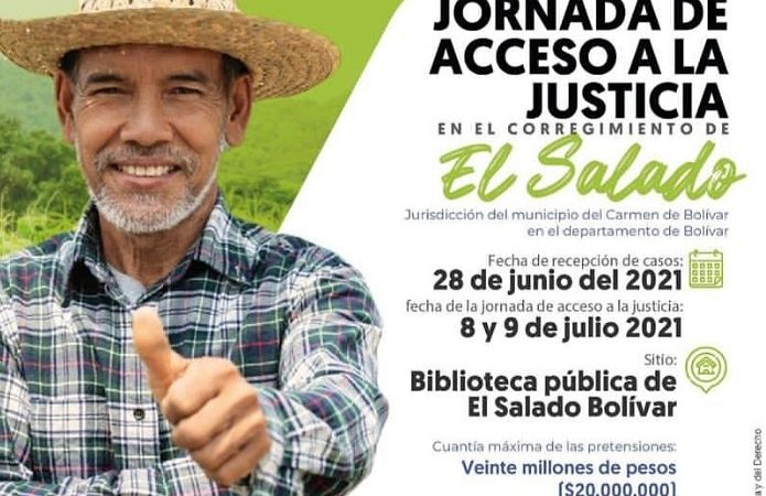 «El salado» escenario de jornada gratuita de conciliación con la supervisión de la CCC y el Ministerio de Justicia.