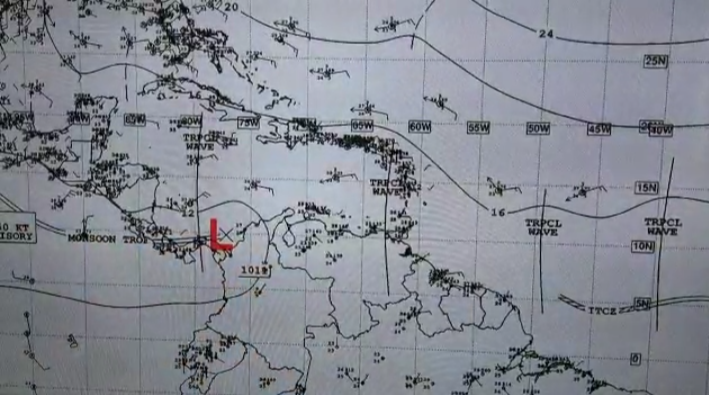 Sistema de baja presión en el Caribe provoca lluvias en Cartagena de Indias, Coveñas y Turbo.