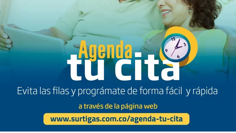 Surtigas implementa un aplicativo para que el usuario agende sus citas presenciales desde la página web: www.surtigas.co