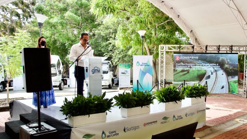Dongfeng, en alianza con Gases del Caribe, Promigas y Surtigas, presentó sus nuevos modelos de camiones y buses dedicados a GNV, más de 600 mil vehículos han sido convertidos a gas natural.