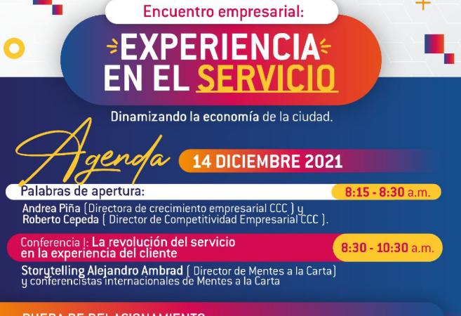 Encuentro empresarial «experiencia en el servicio» último evento de CCC en 2021.