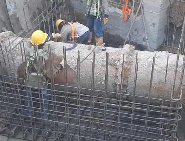 Construcción de la estación de bombeo de aguas residuales «El oro» avanza en un 70%
