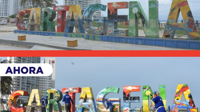 Las letras de Cartagena, ubicadas en el sector de Marbella, escenario perfecto para que ANDI y TRASO lideren voluntariado.