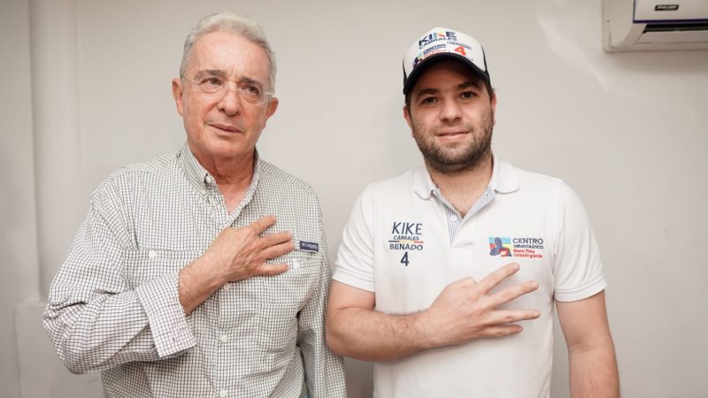 Álvaro Uribe respalda la candidatura de Kike Cabrales al Senado de la República.