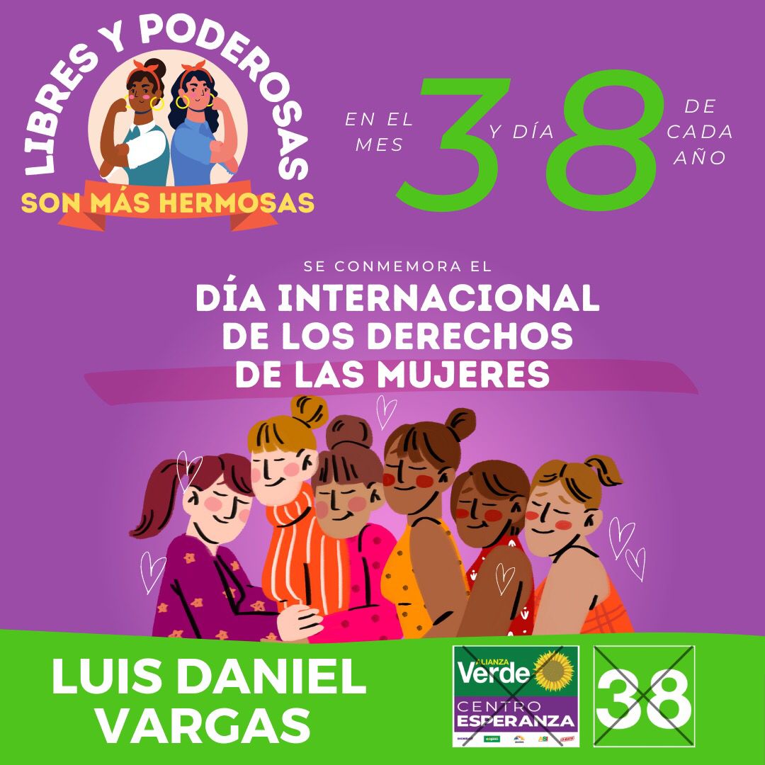 Candidato al Senado Luis Daniel Vargas, reconoce la lucha de la mujer por reivindicar sus derechos de género