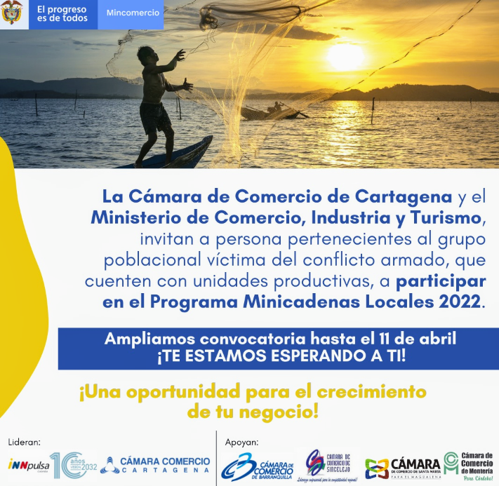 Cámara de Comercio de Cartagena y cámaras de comercio asociadas implementan programa de minicadenas locales.
