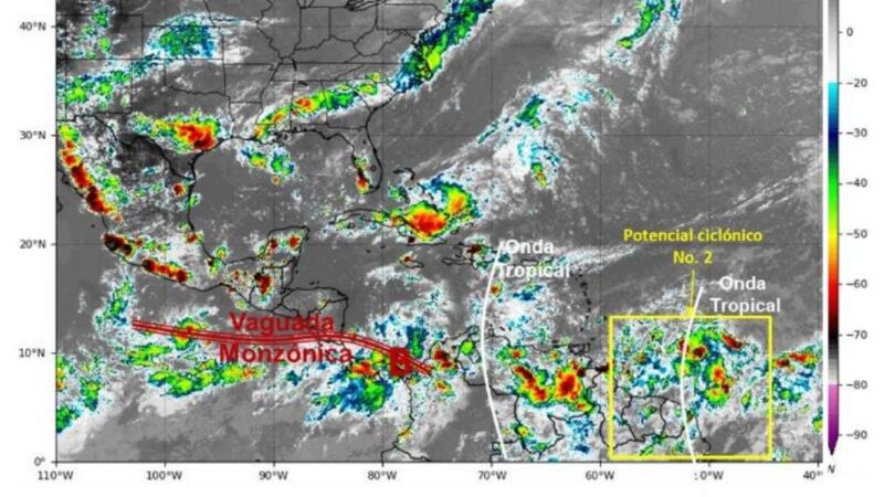 Centro Nacional de Huracanes confirmaPotencial ciclónico No 2 con vientos de 64.8km/h entraría a Colombia la tarde de este martes.