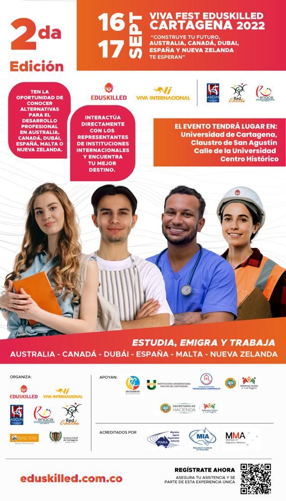 Viva fest Eduskilled 2022 llega a cartagena de la mano de la Universidad Rafael Núñez.