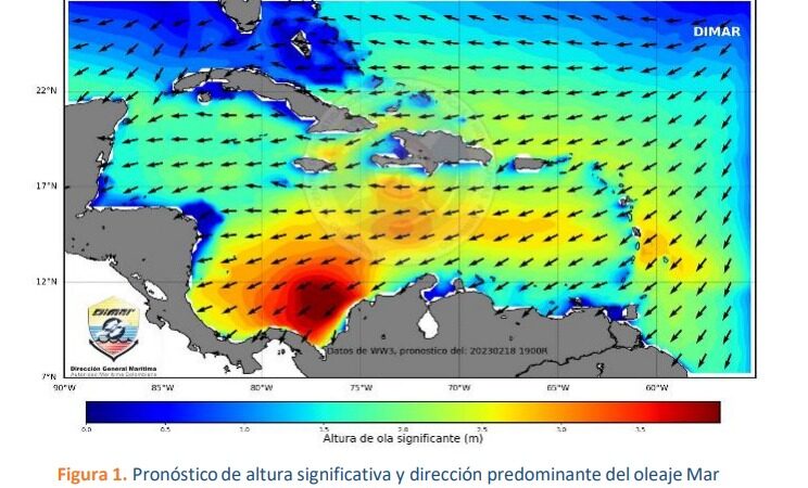 Costa norte con fuerte oleaje durante 72 horas, Dimar hace un llamado a extremar medidas de seguridad.