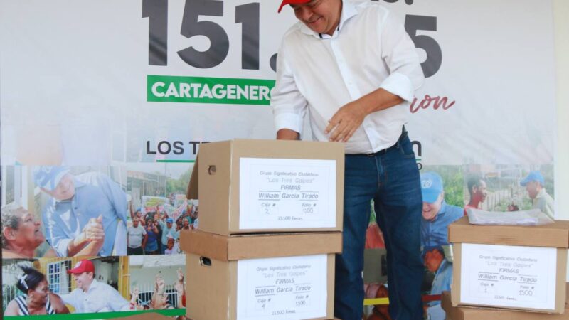 151.395 firmas respaldan “Los Tres Golpes” de William García Tirado a la Alcaldía de Cartagena.