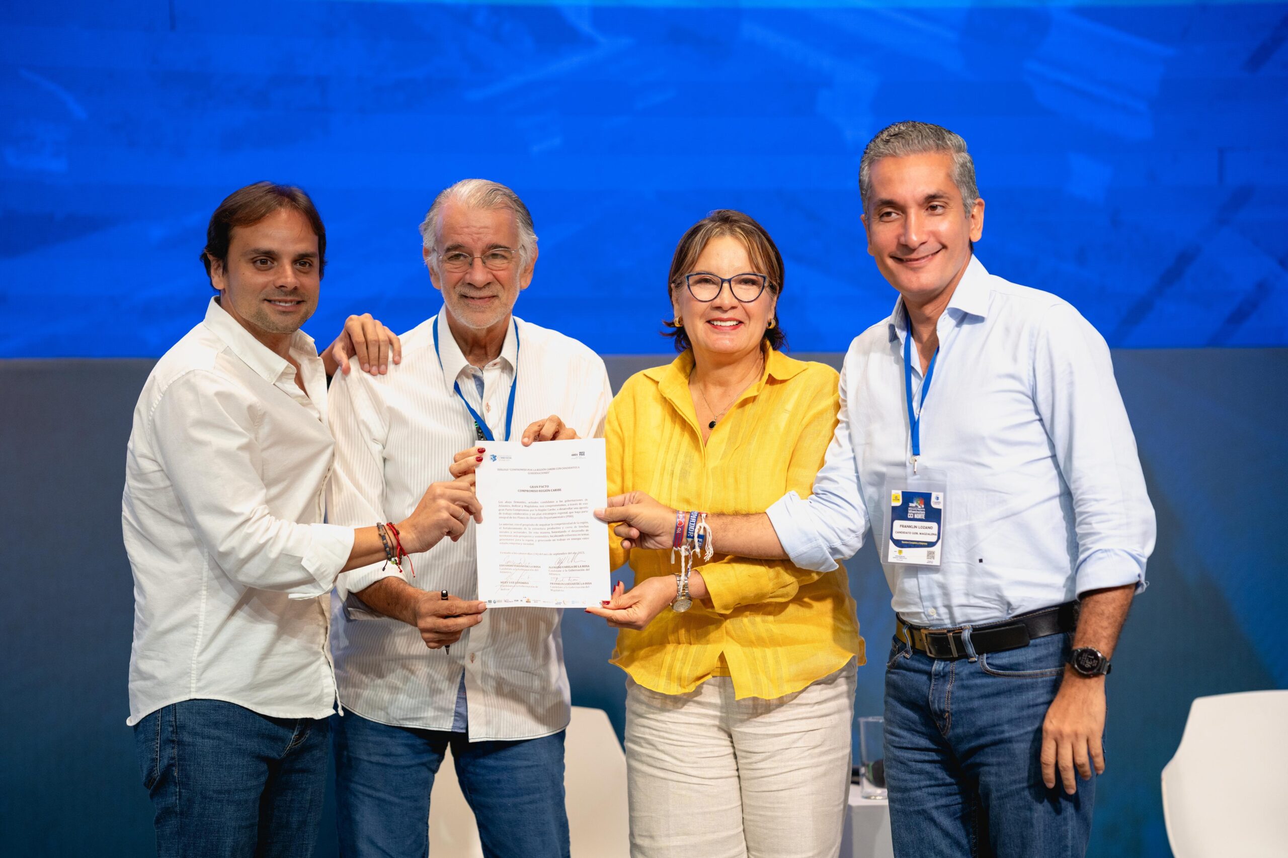 Mery Luz Londoño, candidata a la Gobernación de Bolívar, estuvo presente en el XIV Encuentro Regional de Infraestructura CCI Norte, también dialogó con Candidatos a Gobernaciones.
