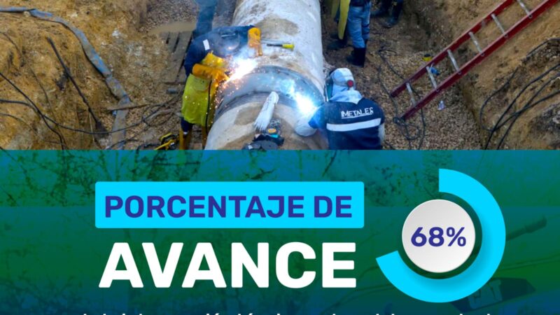 Avanza Aguas de Cartagena en los trabajos, las labores alcanzan el 68% a pesar de las fuertes lluvias.