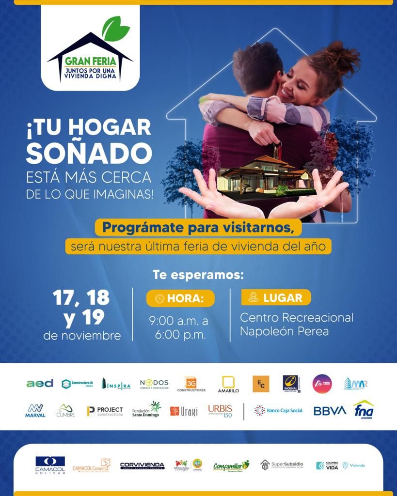 Corvivienda invita a la ciudadanía cartagenera a participar de la Gran Feria “Juntos Por Una Vivienda Digna”