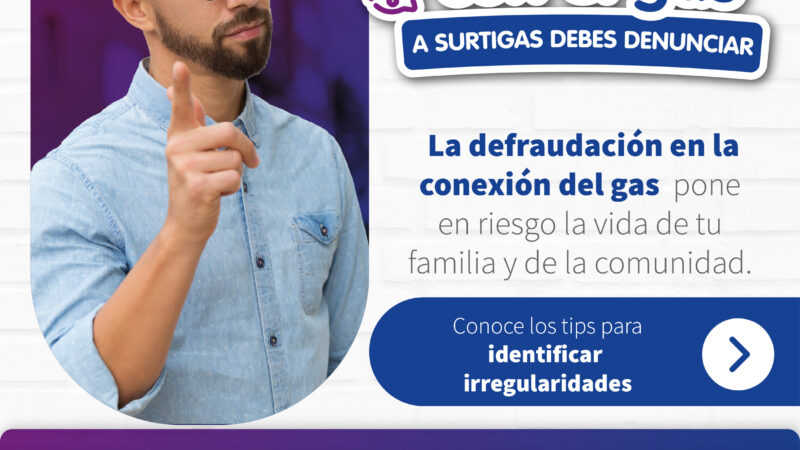 Abstenerse de manipularlos centros de mediación hace Surtigas a a s usuarios.
