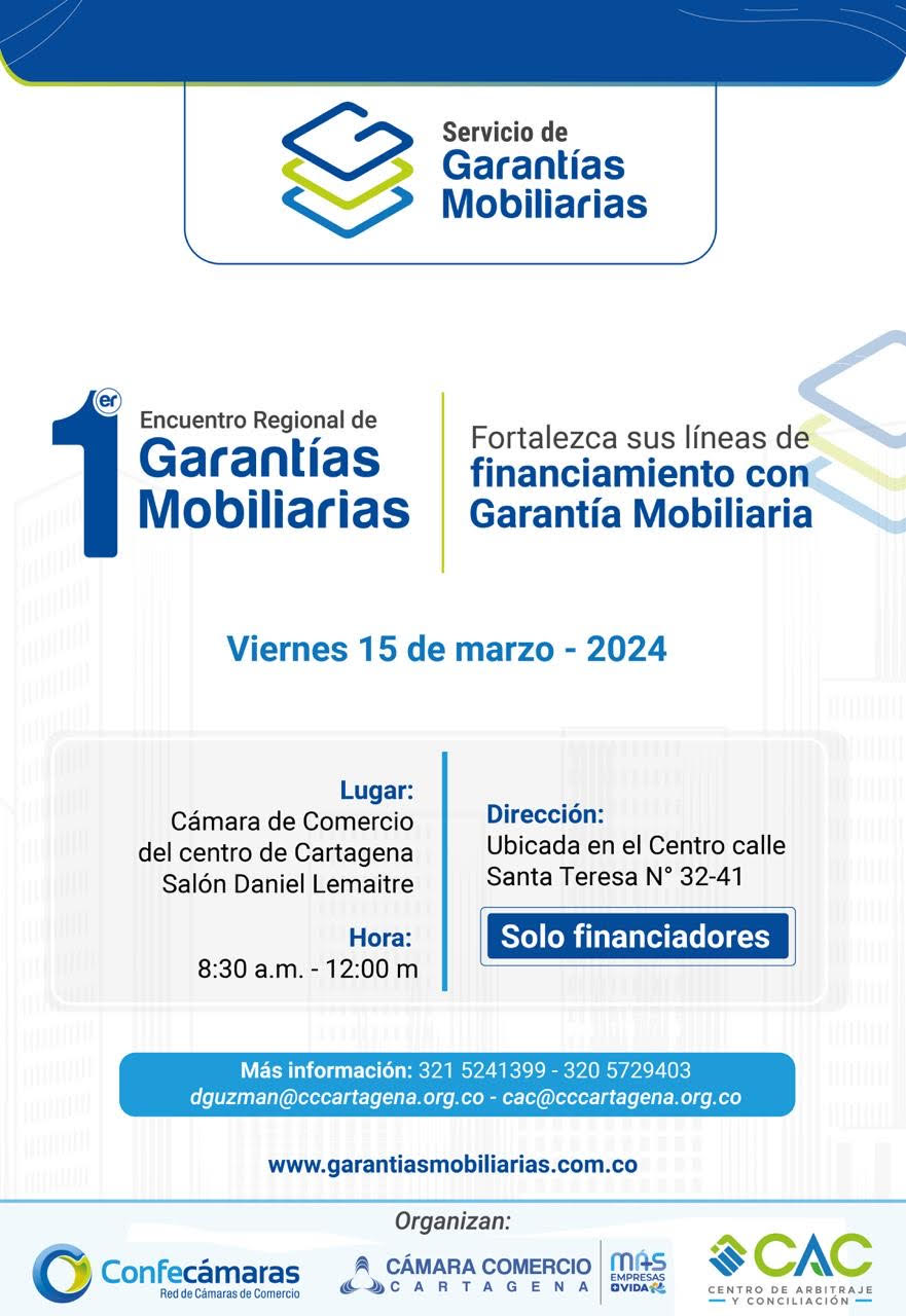 Primer encuentro regional de garantías miviliarias se realiza en cartagena avalado por la CCC.