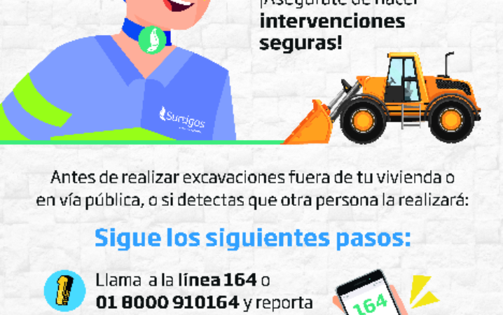 «Llame antes de excavar» es la nueva campaña de Surtigas.
