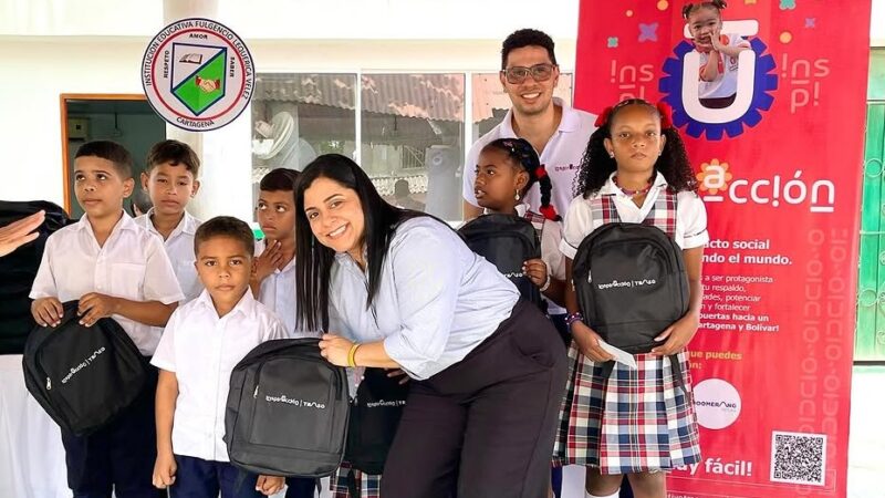 IE Fulgencio Lequerica, en el sector Central del barrio Olaya Herrera, recibe 216 kits de Colectivo Traso.