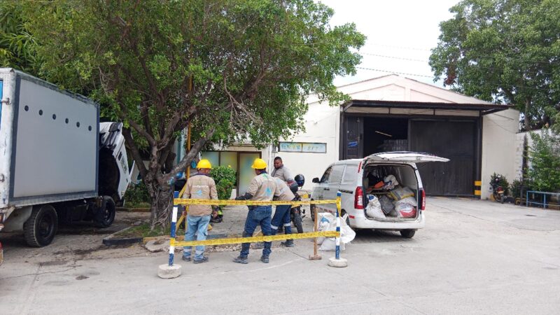 Aguas de cartagena detecta un nueva defraudación, está vez, en un establecimiento ubicado en el barrio ternera.