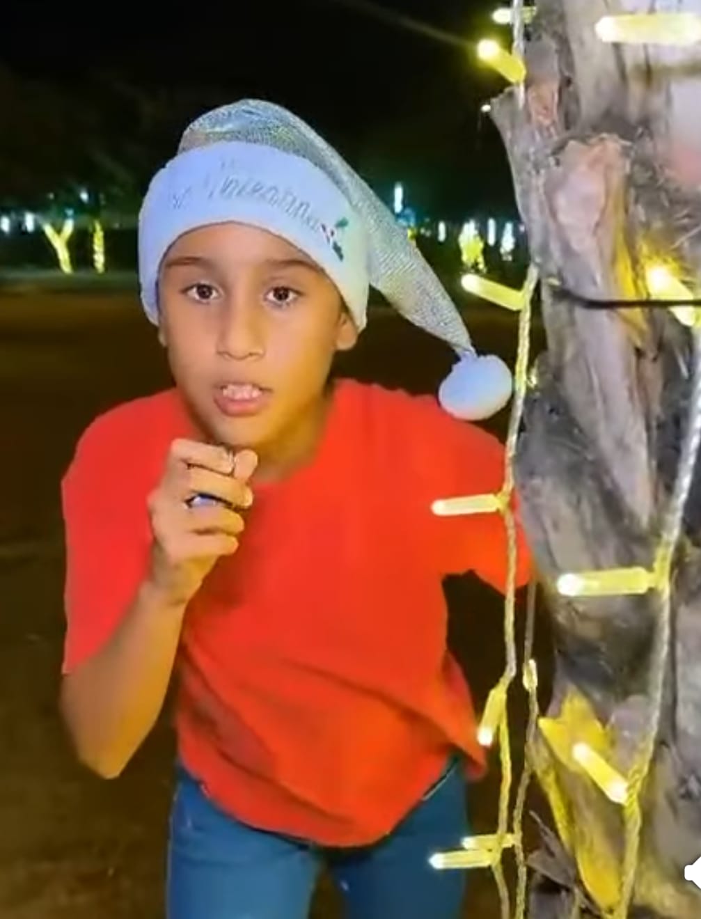 parque lineal de Crespo encendió la Navidad.