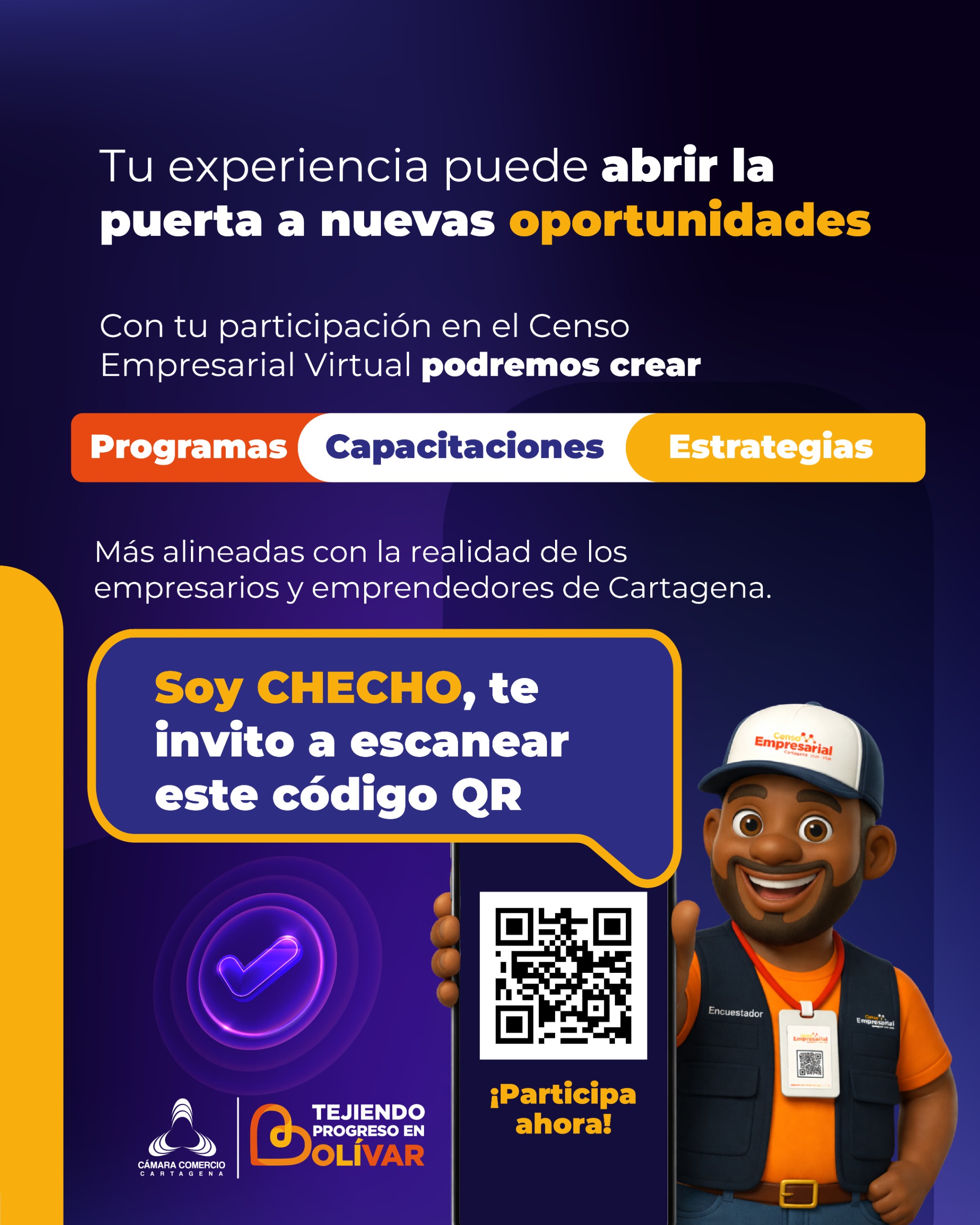 Comienza censo empresarial virtual Cartagena -turbaco.