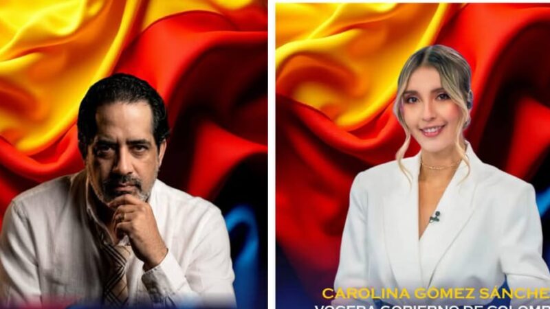 Los voceros oficiales del presidente electo Abelardo De La Espriella:Carolina Gómez y Miller Soto.