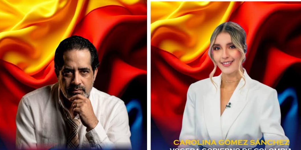 Los voceros oficiales del presidente electo Abelardo De La Espriella:Carolina Gómez y Miller Soto.